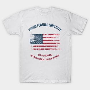 Proud Federal Employee with Flag T-Shirt